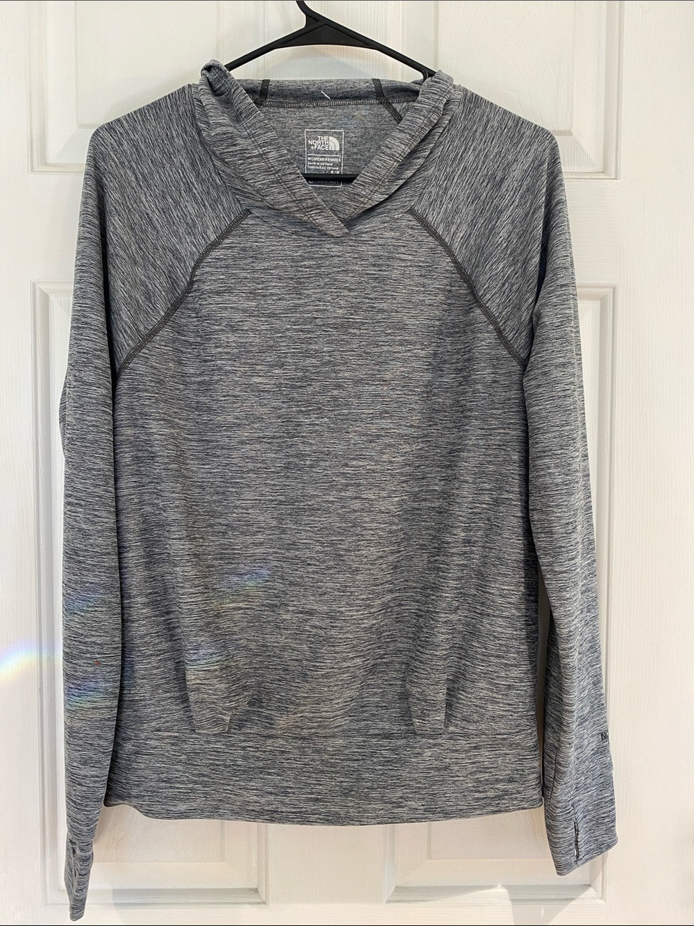 The North Face Heather Gray Hooded Pullover